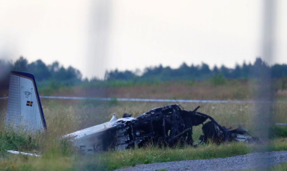 Tragic Accident - Eight Skydivers and the Pilot were killed as a DHC-2 Turbo Beaver crashed near Orebro Airport of Sweden .